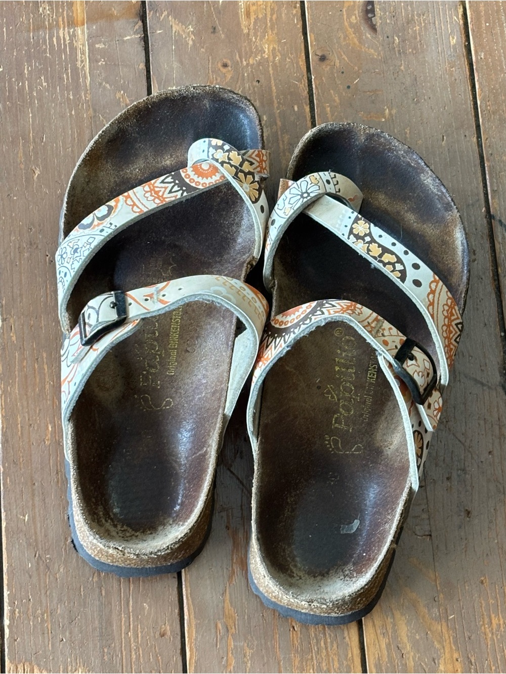 Birkenstock Papillo Floral Pattern Adjustable Strap Sandals